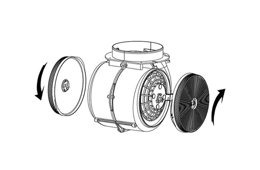 Filter koolstof afzuigkap BT-S – Zwart, 2 stuks