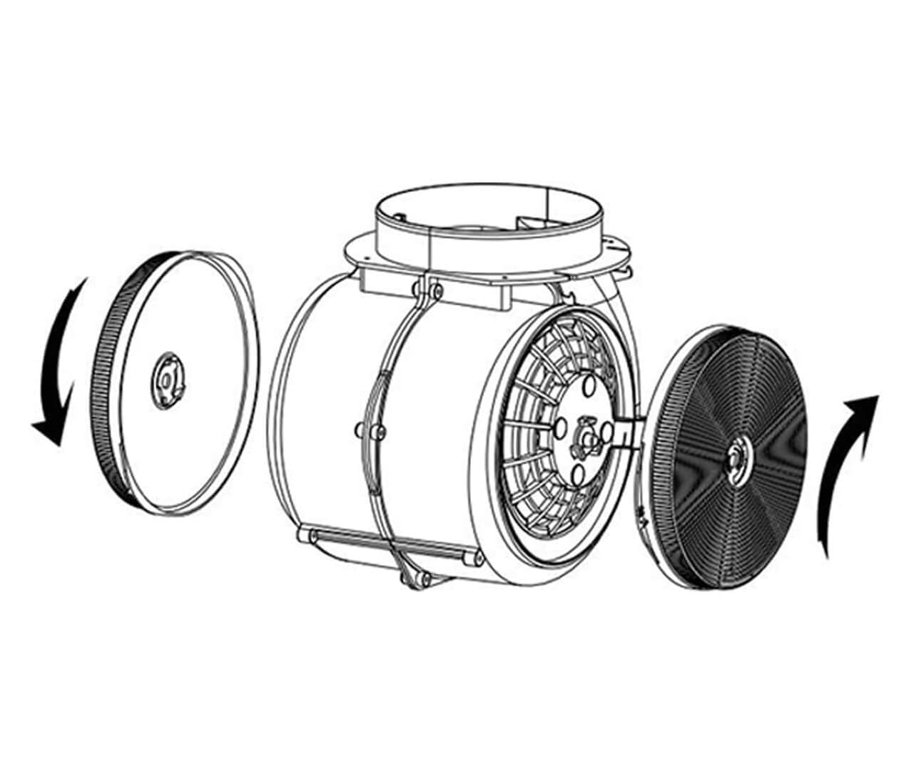 Filter koolstof afzuigkap BT-S – Zwart, 2 stuks