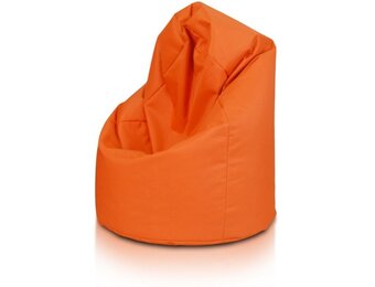 Zitzak fauteuil oranje - 70x70x110cm, Polyester/EPS-kralen