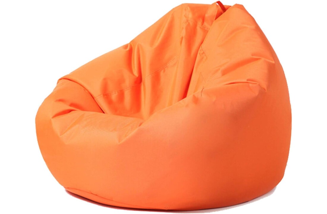 Zitzak fauteuil oranje - 70x70x110cm, Polyester/EPS-kralen