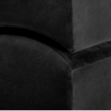 Opvouwbare sekssfa - Rond, Zwart, Foam/Suède