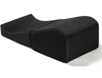 Opvouwbare sekssfa - Rond, Zwart, Foam/Suède