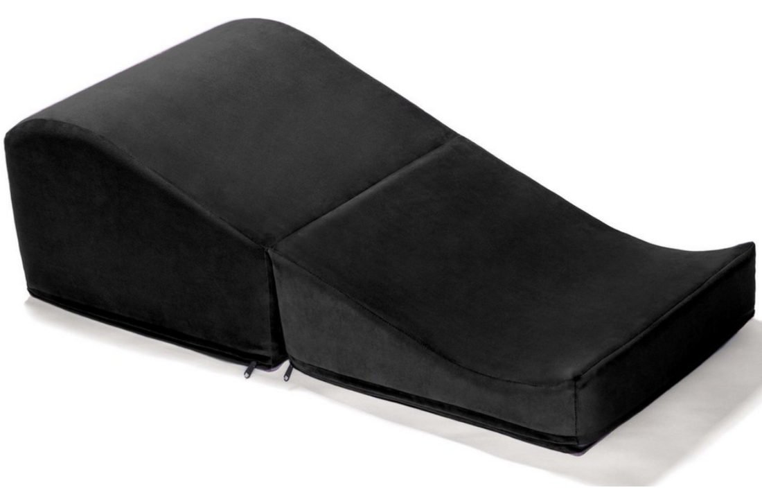 Ergonomische sekssfa – Rond, 120x50cm Zwart Suede