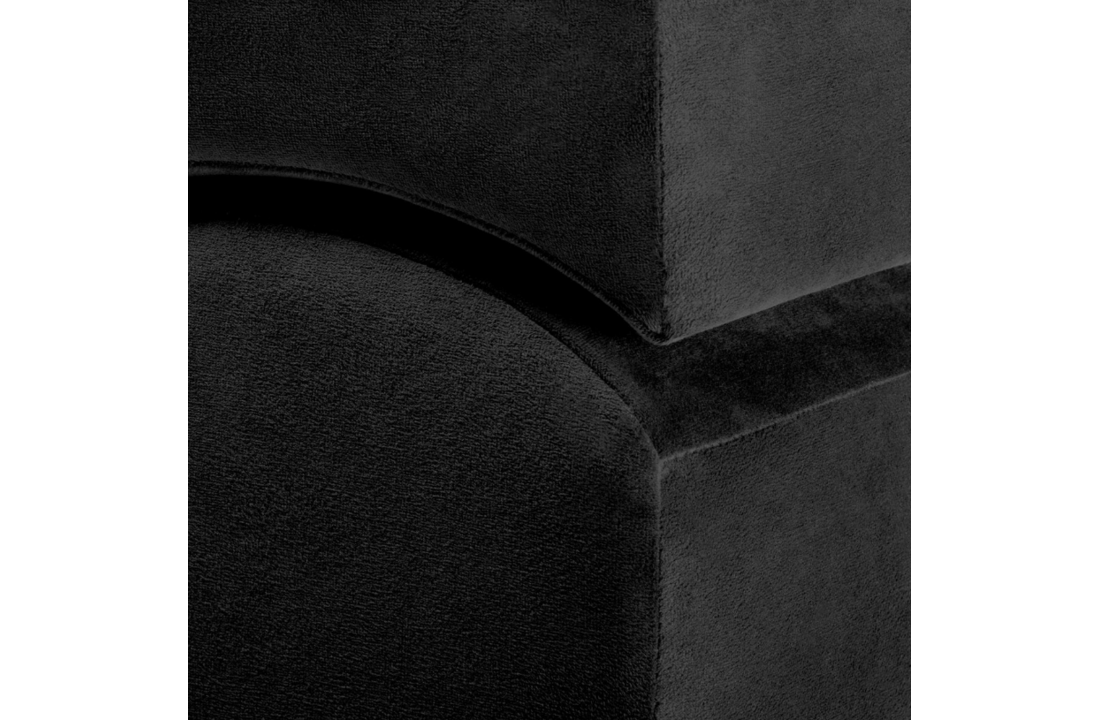 Fluwelen Sekssfa | Ronde Opvouwbare Sofa met Afneembare Hoes (120x50cm, Zwart)