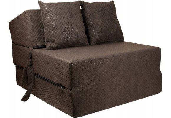 Camping matras bruin - Opvouwbaar logeermatras 200x70x15 cm, foam