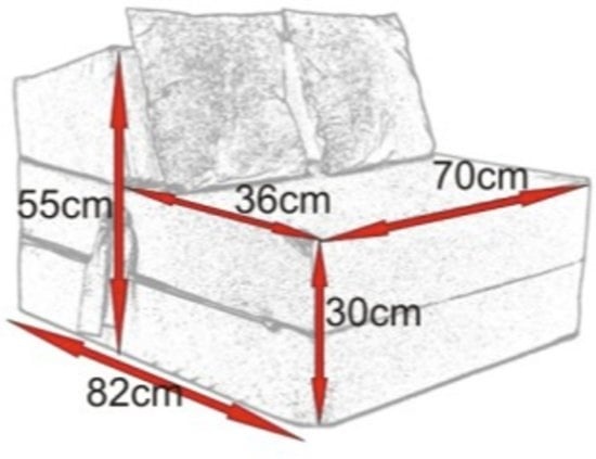 Reismatras met kussens - 200x70x15 cm - Rood - Comfortabel slaapmatras