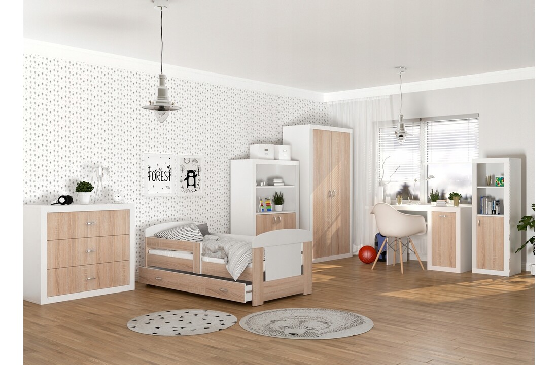 Kledingkast wit hout 90x190x50 cm - Spaanplaat/MDF