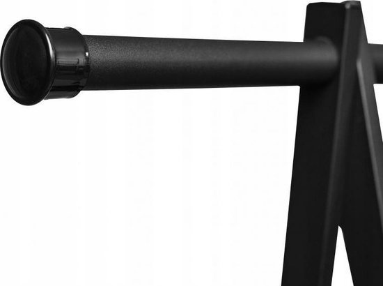 Kledingrek zwart metaal - 150x64.5x43.5 cm - Opbergrek