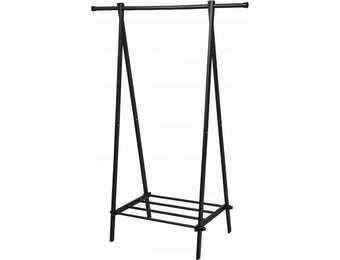 Schoenenrek kledingrek zwart metaal 150x64,5x43,5 cm