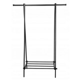 Schoenenrek kledingrek zwart metaal 150x64,5x43,5 cm