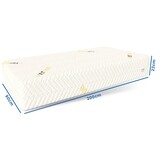 Pocketvering matras 22cm dik | 7-zone | 90x200 | H3/H4 | Kokosvezel