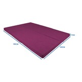 Logeermatras opvouwbaar | 195x120x7cm | Paars | Foam
