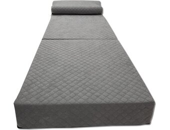 Opvouwbaar logeermatras grijs 200x70x15 cm foam EU-kwaliteit