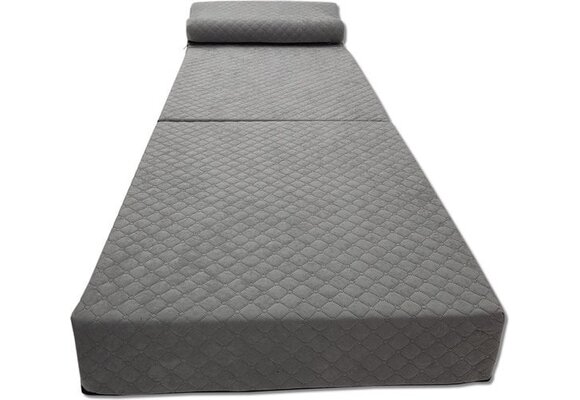 Opvouwbaar logeermatras grijs 200x70x15 cm foam EU-kwaliteit