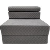 Opvouwbaar logeermatras grijs 200x70x15 cm foam EU-kwaliteit