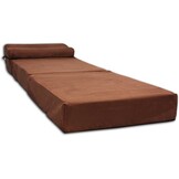 Opklapmatras met kussen 70x200cm Bruin Koudschuim