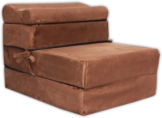 Campingmatras 15cm dik - 70x200cm Bruin Koudschuim