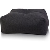 Poef grafiet Luca - 75x30cm vilt - comfortabel & stijlvol