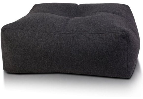 Grote poef Luca - 75x30cm - Grafiet vilt