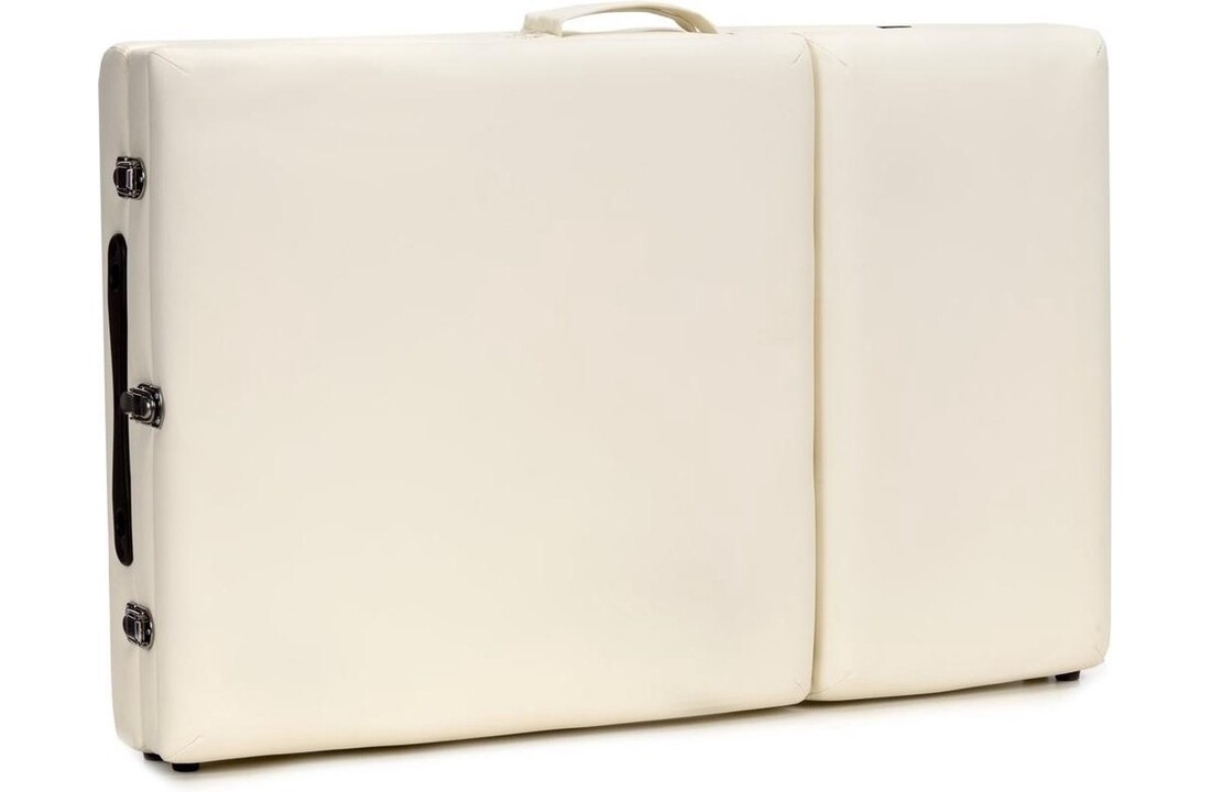 Massagetafel hout XXL crème, 223cm, 3 segmenten, verstelbaar