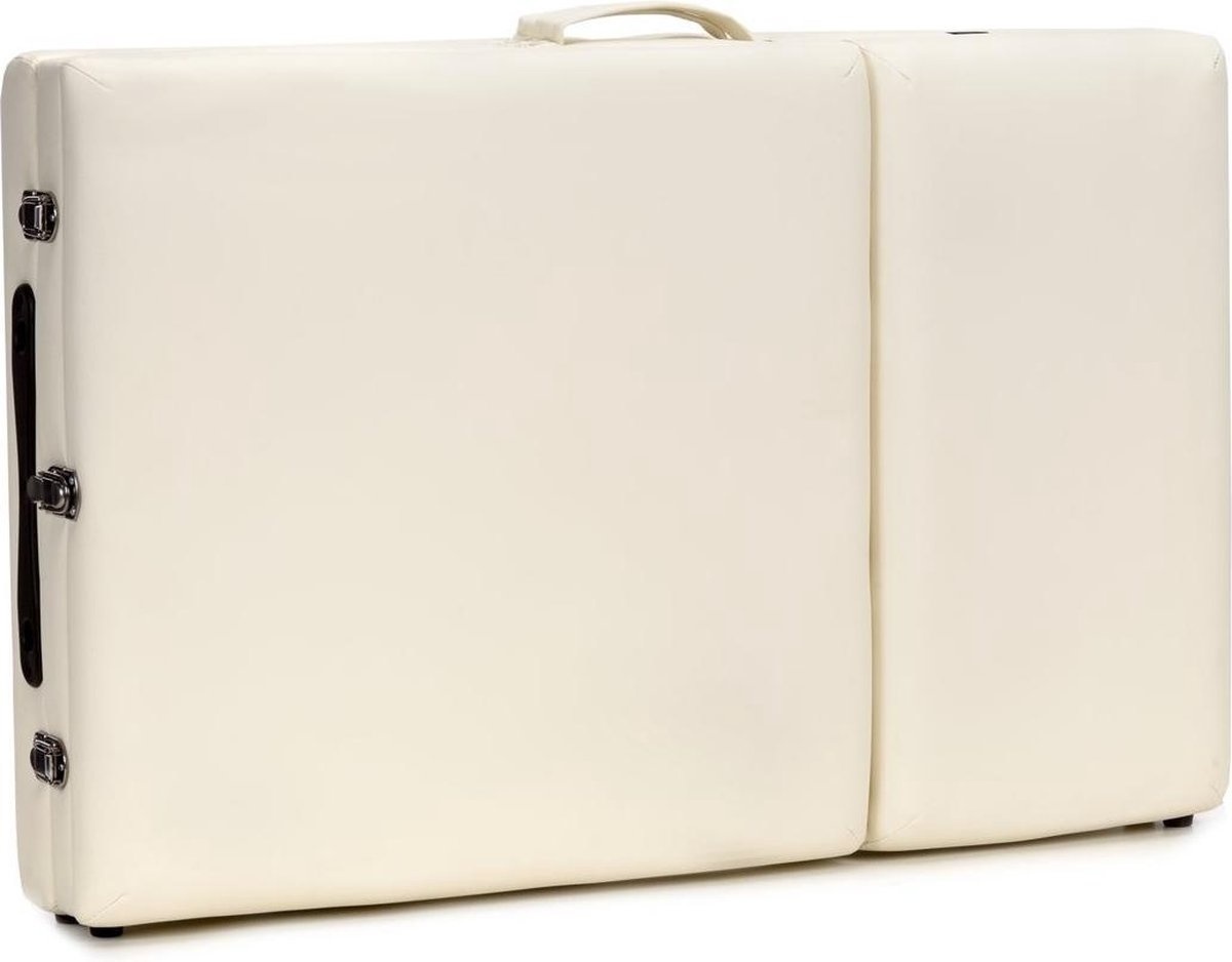 Verstelbare massagetafel Houten XXL Crème ECO-leer 223cm