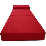 Logeerbed rood | Opvouwbaar slaapmatras 200x70x15 cm | Foam