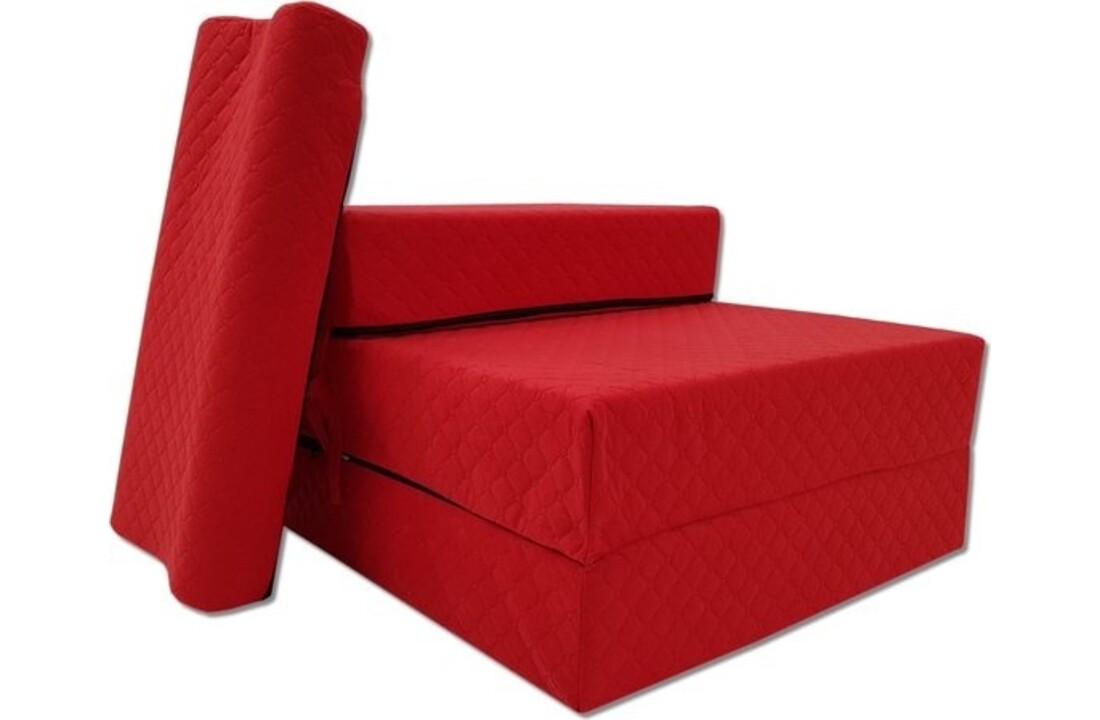 Logeerbed rood | Opvouwbaar slaapmatras 200x70x15 cm | Foam