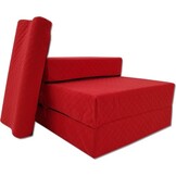 Logeerbed rood | Opvouwbaar slaapmatras 200x70x15 cm | Foam