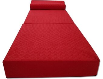 Opvouwbaar matras 200x70 | Luxe rood schuimmatras voor logeer/camping