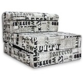 Logeermatras 70x200 - Opvouwbaar, 15cm dik, Foam, Wit/Zwart