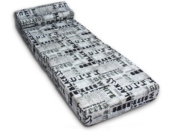 Reismatras Kind 70x200x15cm Foam Wit/Zwart - Opvouwbaar & Comfortabel