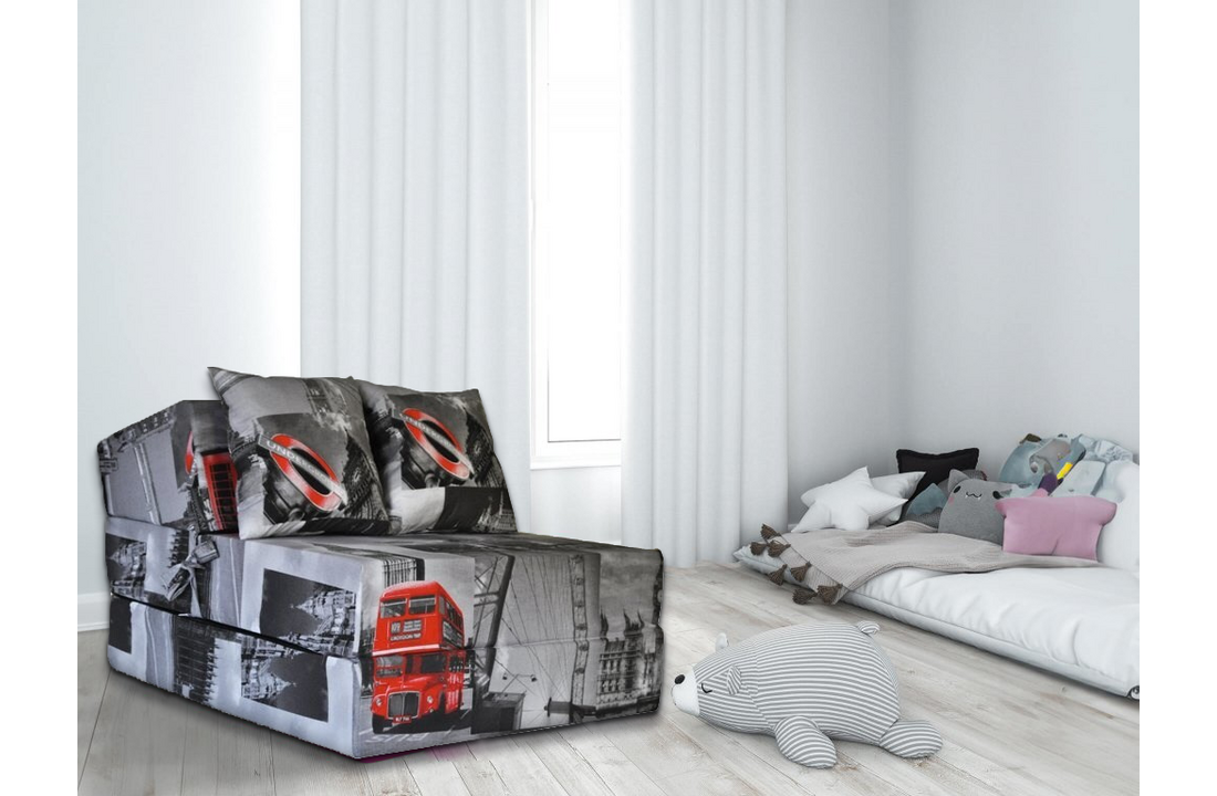 Logeermatras opvouwbaar 200x70x15cm grijs foam