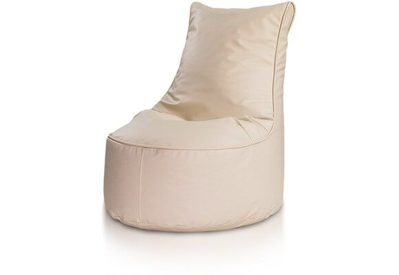 Zitzak kind 75cm beige kunstleer | 75x50x50cm | EPS-kralen