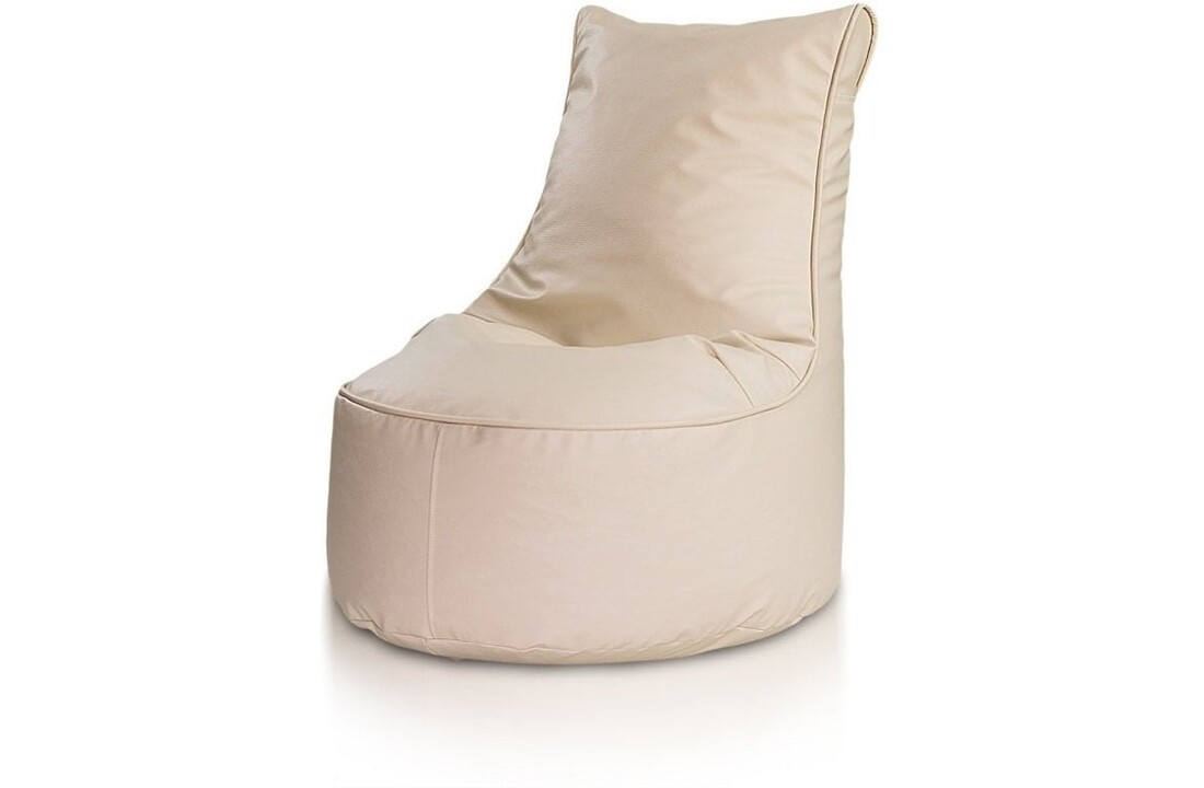 Kinder zitzak beige 75cm kunstleer voor kinderen