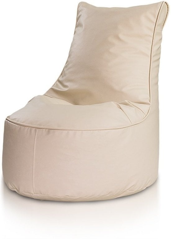 Kinder zitzak beige 75cm kunstleer voor kinderen