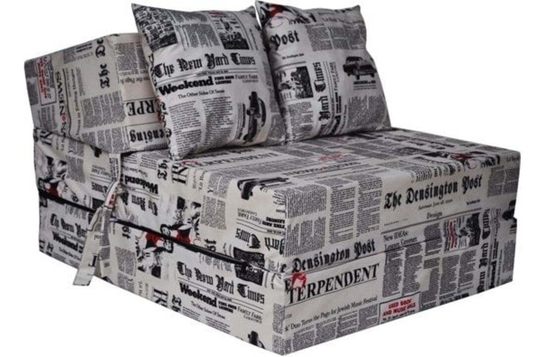 Opklapmatras 200x70 Wit/Zwart Foam - Luxe Logeer/Campingmatras