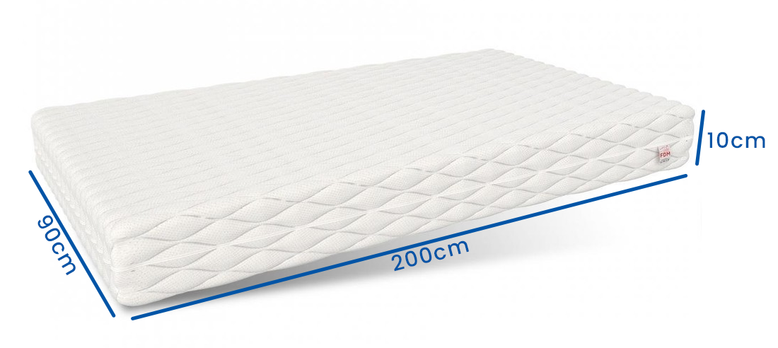 Matras 90x200 koudschuim H3 wit polyurethaanschuim