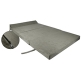 Logeermatras opvouwbaar - grijs, 200x120x10 cm, foam