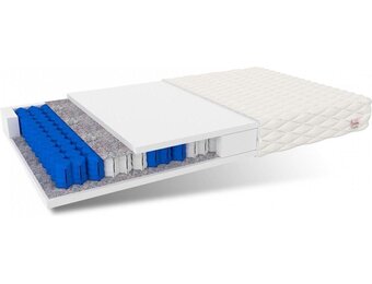 Matras 120x200 pocketvering - 7 Zones, Wit, Koudschuim, 17cm