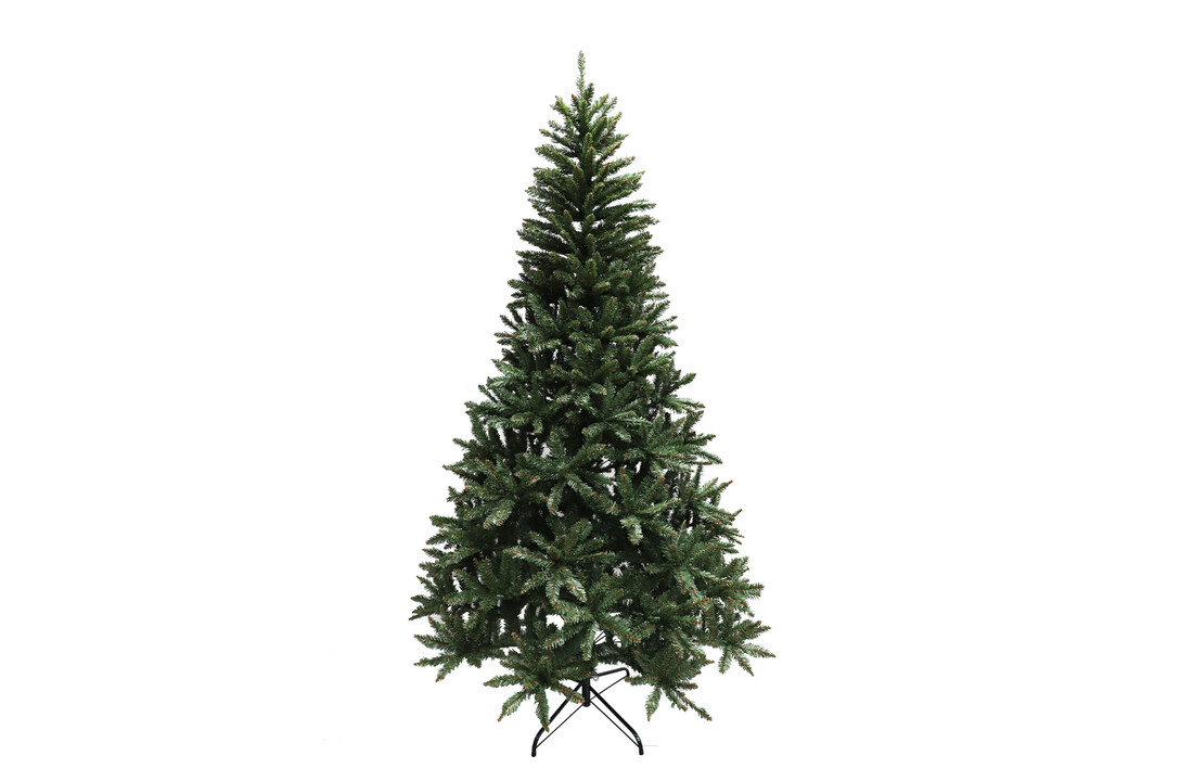 Nep kerstboom groen 150 cm PVC spar met 550 twijgen