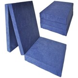 Campingmatras dik 15cm | Opvouwbaar, 195x70 | Navy Blauw Foam