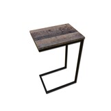 Koffietafel C-vormig | 40x30x62cm | MDF/Metaal | Donkergrijs