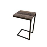 Salontafel donkerbruin rechthoekig 40x30x62cm gelamineerd MDF