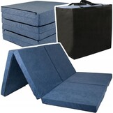 Opklapmatras 2 persoons Navy 195x120cm Foam - Wasbare Hoes