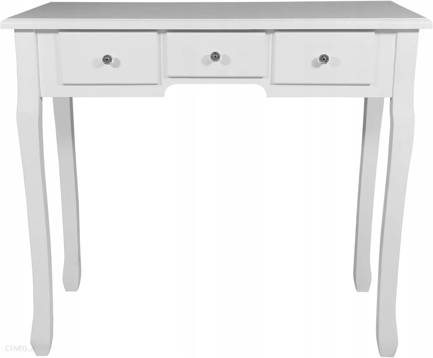 Kaptafel met spiegel en kruk: wit, MDF/grenenhout, 80x40x137cm