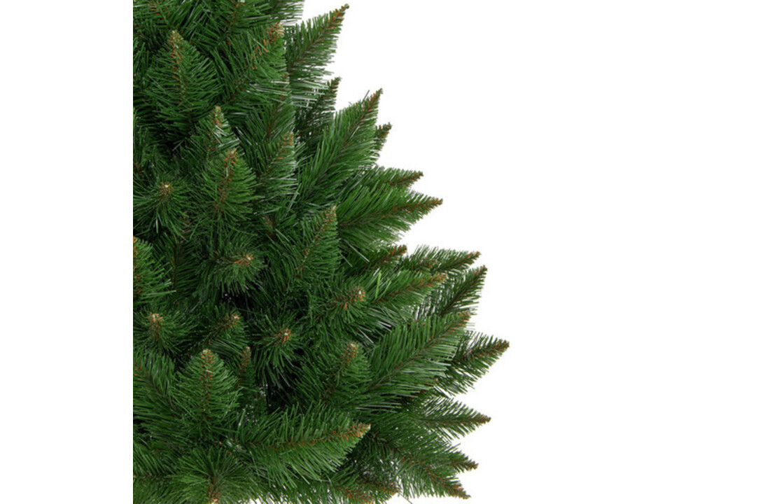 Kunstkerstboom 160 cm groen PVC met grenen stam