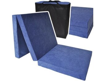 Reismatras draagtas - Navy blauw - 195x70x8 cm - Foam