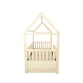 Huisje bed 80x160 cm grenen met lade | Kinderbed naturel