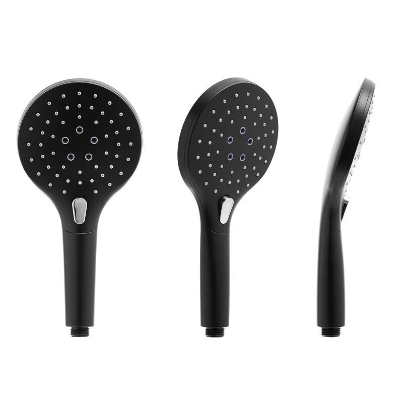 Zwarte douche met handdouche | Douchemengkraan Messing/RVS Matzwart