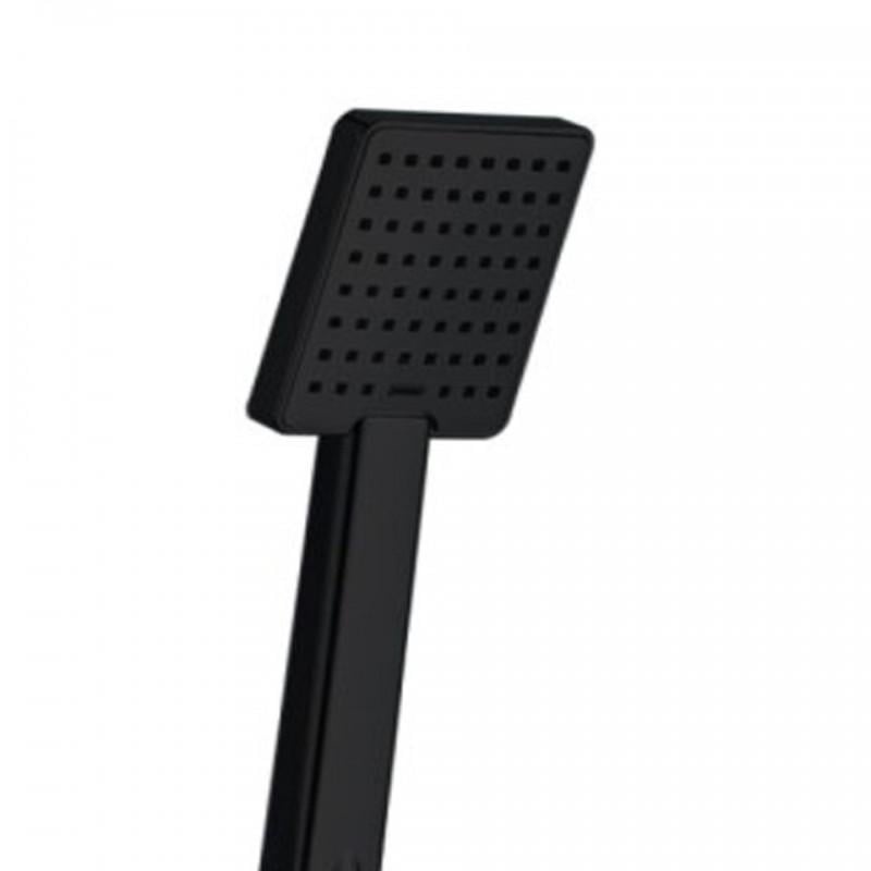 Thermostaat douche zwart: Matzwarte Regendoucheset 30x30cm RVS & Messing